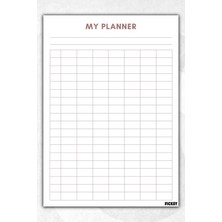 Ficksy Zamansız Çok Amaçlı Günlük Haftalık Aylık Planlayıcı - A4 Ebat Yapılacaklar - 30 Yaprak - Planner