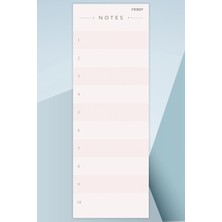 Ficksy Yapılacaklar Listesi - 50 Sayfa - 10,5*29,7 cm - To Do List - Checklist- Kontrol Listesi - Planlayıcı