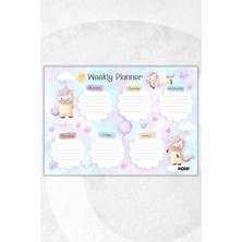 Ficksy Çocuk Haftalık Planlayıcı - A4 - 30 Yaprak - Öğrenci Planlayıcı - Okul Planlayıcı - Ders Programı