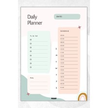 Ficksy Günlük Planlayıcı - A4 Ebat Yapılacaklar - 30 Yaprak - Daily Planner