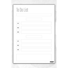 Ficksy A5 To Do List - 50 Yaprak - Kontrol Listesi - Rutin Görev Takip Listesi - Günlük Haftalık Planlayıcı -Planner