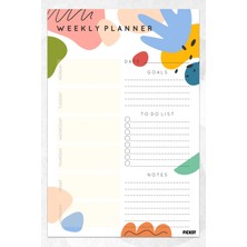 Ficksy Haftalık Planlayıcı - A4 Ebat Yapılacaklar - 30 Yaprak - Weekly Planner