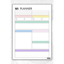Ficksy Zamansız Çok Amaçlı Günlük Haftalık Aylık Planlayıcı - A4 Ebat Yapılacaklar - 30 Yaprak - Planner