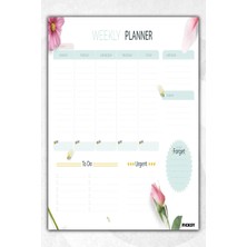 Ficksy Haftalık Planlayıcı - A4 Ebat Yapılacaklar - 30 Yaprak - Weekly Planner
