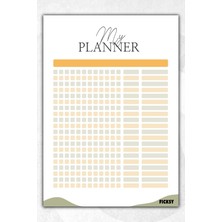 Ficksy Checklist - Kontrol Listesi - A5 - Rutin Görev Takip Listesi - Günlük Haftalık Planlayıcı -Planner