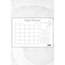 Ficksy Günlük Planlayıcı - A4 Ebat Yapılacaklar - 30 Yaprak - Daily Planner