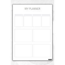 Ficksy Zamansız Çok Amaçlı Günlük Haftalık Aylık Planlayıcı - A4 Ebat Yapılacaklar - 30 Yaprak - Planner
