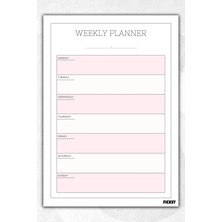 Ficksy Haftalık Planlayıcı - A4 Ebat Yapılacaklar - 30 Yaprak - Weekly Planner