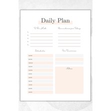 Ficksy Günlük Planlayıcı - A4 Ebat Yapılacaklar - 30 Yaprak - Daily Planner