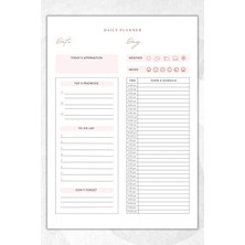 Ficksy Günlük Planlayıcı - A4 Ebat Yapılacaklar - 30 Yaprak - Daily Planner