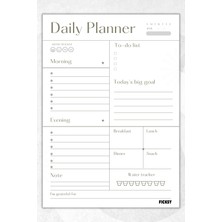 Ficksy Günlük Planlayıcı - A4 Ebat Yapılacaklar - 30 Yaprak - Daily Planner