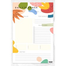 Ficksy Günlük Planlayıcı - A4 Ebat Yapılacaklar - 30 Yaprak - Daily Planner