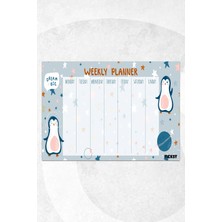 Ficksy Çocuk Haftalık Planlayıcı - A4 - 30 Yaprak - Öğrenci Planlayıcı - Okul Planlayıcı - Ders Programı