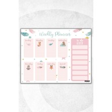 Ficksy Çocuk Haftalık Planlayıcı - A4 - 30 Yaprak - Öğrenci Planlayıcı - Okul Planlayıcı - Ders Programı