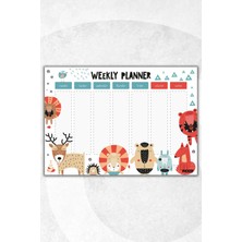 Ficksy Çocuk Haftalık Planlayıcı - A4 - 30 Yaprak - Öğrenci Planlayıcı - Okul Planlayıcı - Ders Programı