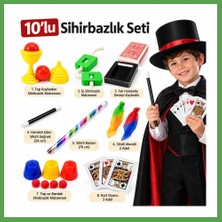 Bezos 10 Parçalı Çocuk Sihirbazlık Seti – Sihirli Değnek, Baston ve Sihir Oyunları Mgc