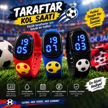 Carminay Çocuk Taraftar Kol Saati LED Dijital Ekranlı Futbol Topu Figürlü Su Geçirmez Saat