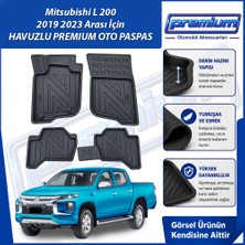 Mitsubishi L200 Paspas Araca Özel 2019 2023 Arası Için Derin Havuzlu Premium Oto Paspas