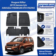 Peugeot Rifter Paspas Araca Özel 2019  Sonrası Derin Havuzlu Premium Oto Paspas