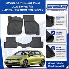 Vw Golf 8 Paspas Araca Özel Otomatik Vites 2021 ve Sonrası Derin Havuzlu Premium Oto Paspas