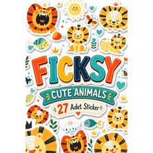 Ficksy Sevimli Aslan Sticker Seti - 27 Adet Etiket Çıkartma