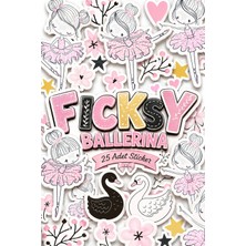 Ficksy Sevimli Küçük Balerin Sticker Seti - 25 Adet Etiket Çıkartma