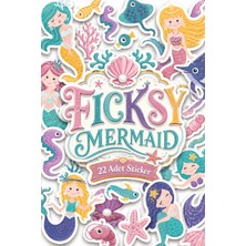 Ficksy Sevimli Deniz Kızı Sticker Seti - 22 Adet Balık Etiket Çıkartma