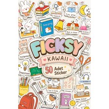 Ficksy Kawaii Sevimli Öğrenci Sticker Seti - 50 Adet Etiket Çıkartma
