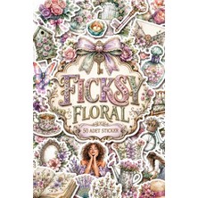 Ficksy Bahçe Keyfi Çiçek Sticker - 50 Adet Etiket Çıkartma