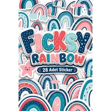 Ficksy Gökkuşağı Sticker Seti - 28 Adet Etiket Çıkartma