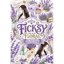 Ficksy Lavanta Çiçek Sticker Seti - 22 Adet Yuvarlak Etiket Çıkartma