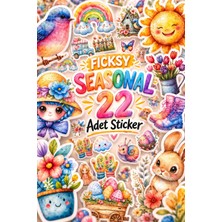 Ficksy Sevimli Hayvanlar Sticker Seti - 22 Adet Etiket Çıkartma