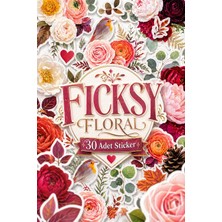 Ficksy Çiçek Sticker Seti - 30 Adet Etiket Çıkartma