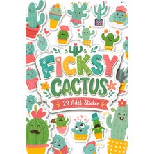 Ficksy Sevimli Kaktüs Sticker Seti - 29 Adet Etiket Çıkartma