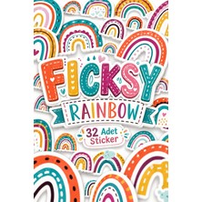 Ficksy Gökkuşağı Sticker Seti - 32 Adet Etiket Çıkartma