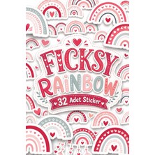 Ficksy Gökkuşağı Sticker Seti - 32 Adet Etiket Çıkartma