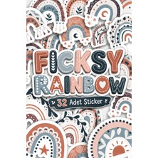 Ficksy Gökkuşağı Sticker Seti - 24 Adet Etiket Çıkartma