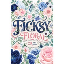 Ficksy Çiçek Sticker Seti - 28 Adet Etiket Çıkartma