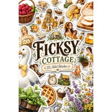 Ficksy Kır Evi ve Mutfak Sticker Seti - 25 Adet Etiket Çıkartma
