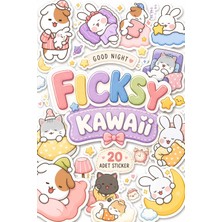 Ficksy Kawaii Uyku Temalı Sticker Seti - 20 Adet Etiket Çıkartma