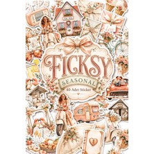 Ficksy Yaz Temalı Aşk Sevgi Sticker Seti - 40 Adet Etiket Çıkartma