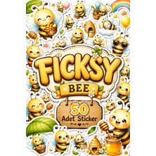 Ficksy Sevimli Arı Sticker Seti - 50 Adet Etiket Çıkartma
