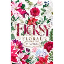 Ficksy Çiçek Sticker Seti - 29 Adet Etiket Çıkartma