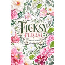 Ficksy Çiçek Sticker Seti - 28 Adet Etiket Çıkartma