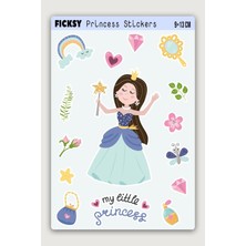 Ficksy Sevimli Prenses Sticker Seti - 15 Adet Etiket Çıkartma