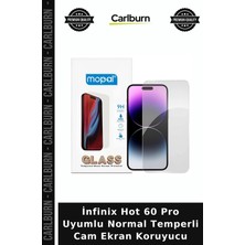 Carlburn Infinix Hot 60 Pro Uyumlu Normal Temperli Cam Ekran Koruyucu Cihaz Koruma Telefon Camı