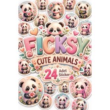 Ficksy Sevimli Panda Sticker Seti - 11 Adet Etiket Çıkartma
