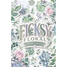 Ficksy Çiçek Sticker Seti - 28 Adet Etiket Çıkartma