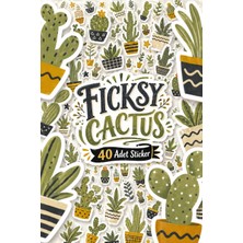 Ficksy Kaktüs Sticker Seti - 40 Adet Etiket Çıkartma