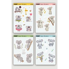 Ficksy Sevimli Koala Sticker Seti - 29 Adet Etiket Çıkartma